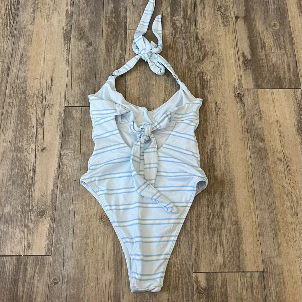 Monday Swimwear Honolulu Underwire One Piece in Ice Stripe